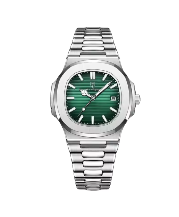 POEDAGAR Luxury Watch Business 50 ATM Waterproof Male Clock Luminous Date Stainless Steel Square Quartz Men Watches reloj hombre