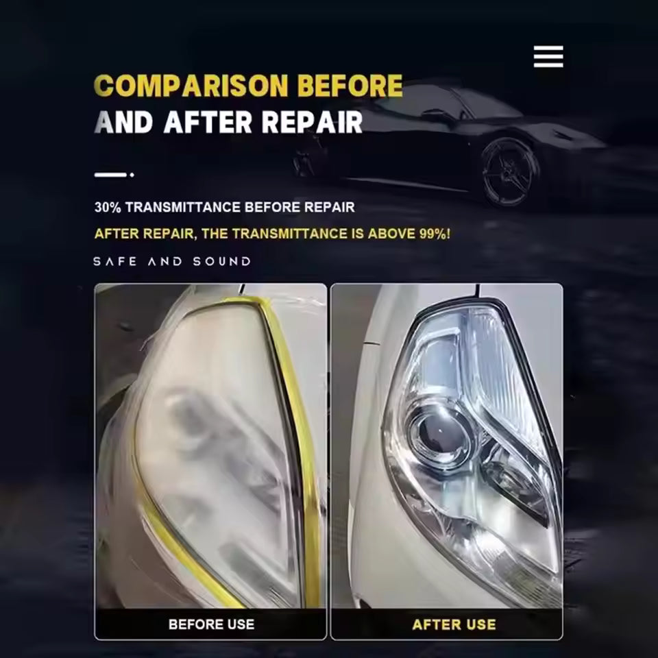 Nano penetration universal car headlight repair cream, anti-yellowing aging scratches repair polishing care agent