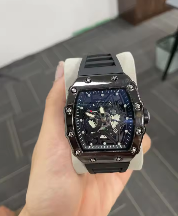 Men Watches Light Luxury Brand Domineering Beauty Trend Pentagram Luminous Wine Barrel Shaped Male Fashion Quartz Clock Watch