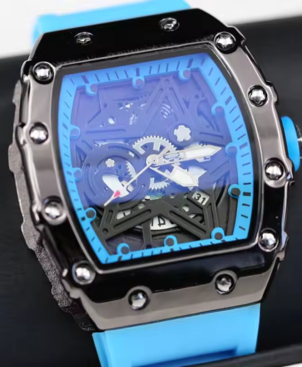 Men Watches Light Luxury Brand Domineering Beauty Trend Pentagram Luminous Wine Barrel Shaped Male Fashion Quartz Clock Watch