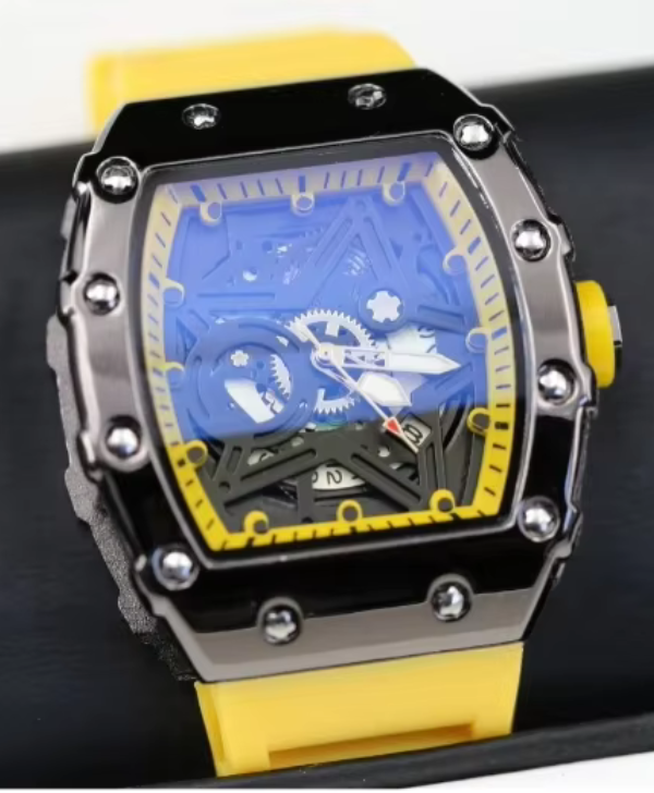 Men Watches Light Luxury Brand Domineering Beauty Trend Pentagram Luminous Wine Barrel Shaped Male Fashion Quartz Clock Watch