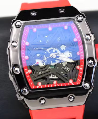 Men Watches Light Luxury Brand Domineering Beauty Trend Pentagram Luminous Wine Barrel Shaped Male Fashion Quartz Clock Watch