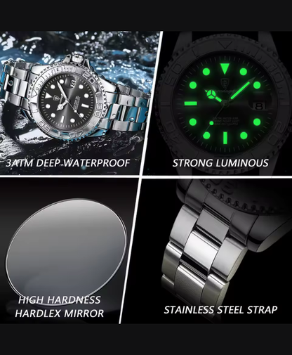 POEDAGAR Top Luxury Man Watch Waterproof Luminous Date Men Watch Stainless Steel Male Clock Sport Fashion Men's Quartz Watches