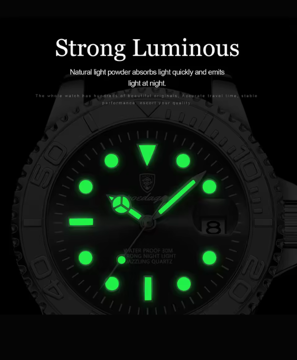 POEDAGAR Top Luxury Man Watch Waterproof Luminous Date Men Watch Stainless Steel Male Clock Sport Fashion Men's Quartz Watches