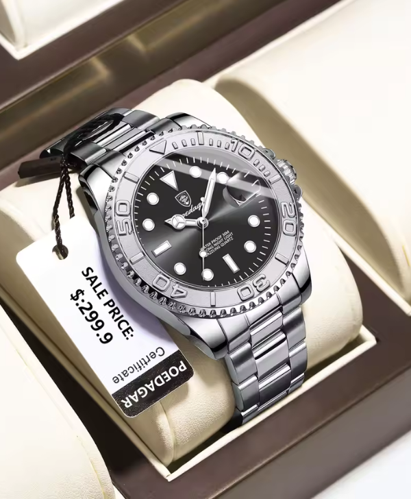 POEDAGAR Top Luxury Man Watch Waterproof Luminous Date Men Watch Stainless Steel Male Clock Sport Fashion Men's Quartz Watches